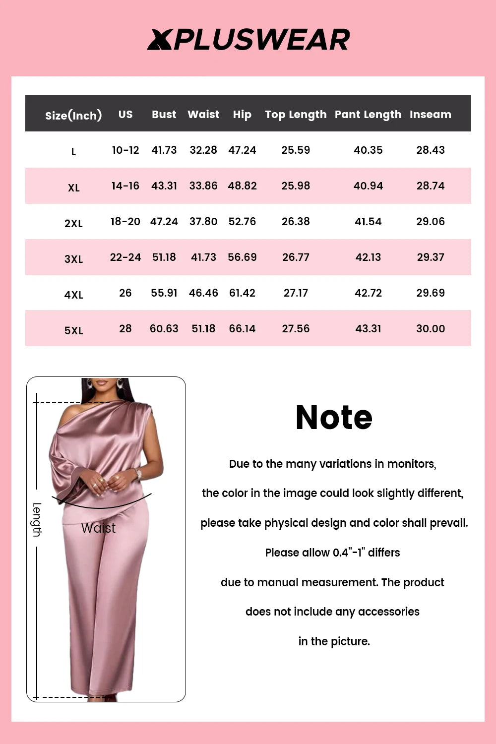 Plus Size Green Satin Two-Piece Pant Set – Elegant Business Casual with Oblique Collar & Pockets